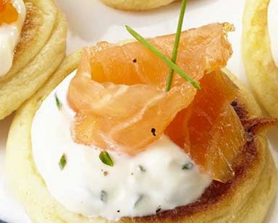 Blinis saumon ciboulette